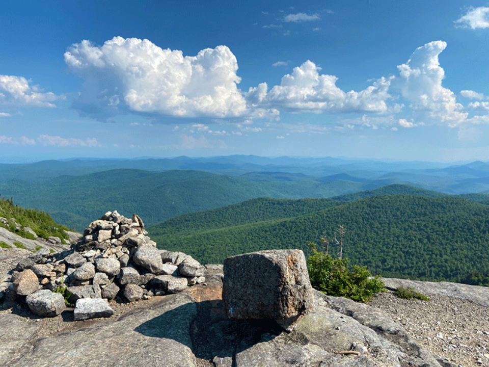 a rock pile on a mountain